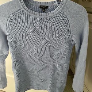 Talbots Light Blue Textured Knit Sweater